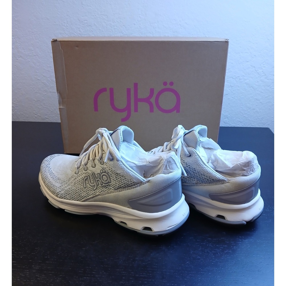 Ryka Devotion X Walking Shoes Womens 6W Silver Cloud Grey Knit I3943M3022 NEW 6W
